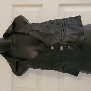 Black short vest not leather
